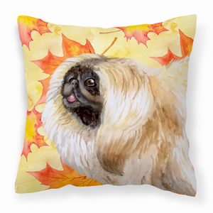 Dog With Fall Design Fabric Decorative Pillow - 652259224180
