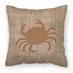 Sealife Burlap Fabric Decorative Pillow - 615872541331
