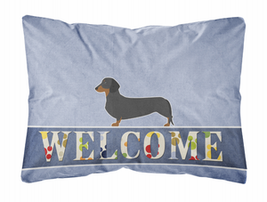 Welcome Dog Art Canvas Fabric Decorative Pillow - 638508701787