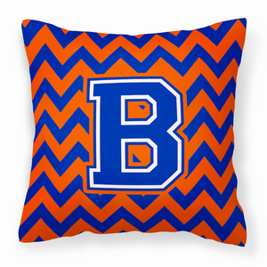 Monogram Letter Chevron Fabric Decorative Pillow - 638508316950
