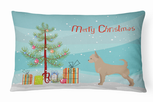 Christmas Tree Dog Art Canvas Fabric Decorative Pillow Style 2 - 194030036365