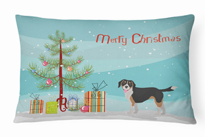 Christmas Tree Dog Art Canvas Fabric Decorative Pillow Style 2 - 194030036211