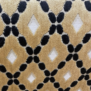 Plutus Velvet Majestic Gold, Black, Cream Handmade Luxury Pillow - 710594789532