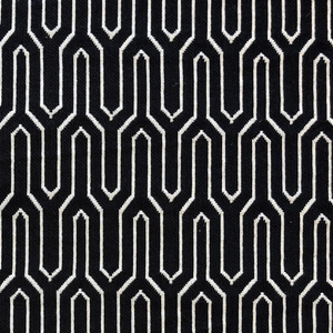 Plutus Milan Flare Black and Beige Luxury Throw Pillow - 663701005042