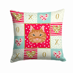 Cat Face Love Fabric Decorative Pillow - 194030119808