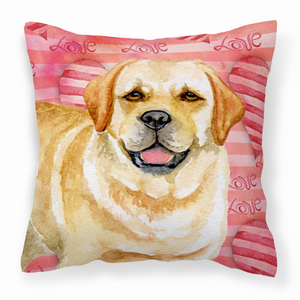 Dog With Love Stripes Fabric Decorative Pillow - 652259222278
