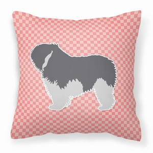 Dog Profile Checkerboard Design Fabric Decorative Pillow - 638508511157