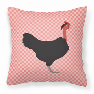 Pink Check Themed Fabric Decorative Pillow - 638508934444