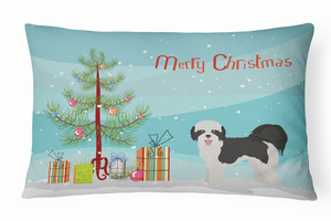 Christmas Tree Dog Art Canvas Fabric Decorative Pillow Style 2 - 194030037034