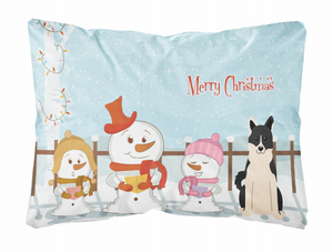 Merry Christmas Carolers Dog Art Canvas Fabric Decorative Pillow - 638508467607