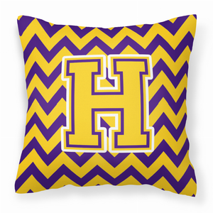 Monogram Letter Chevron Fabric Decorative Pillow - 638508316264