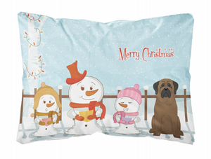 Merry Christmas Carolers Dog Art Canvas Fabric Decorative Pillow - 638508468154