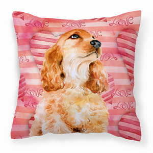 Dog With Love Stripes Fabric Decorative Pillow - 652259222698