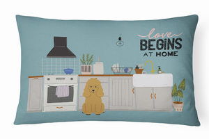 Dog Kitchen Scene Art Canvas Fabric Decorative Pillow - 194030364581