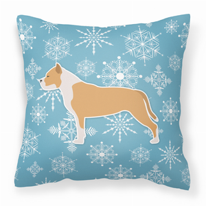 Winter Snowflake With Dog Fabric Decorative Pillow - 638508515377