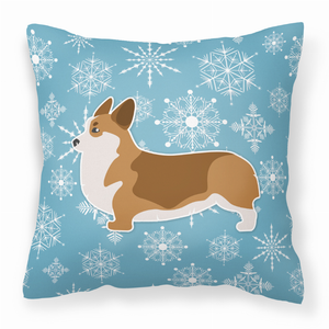 Winter Snowflake With Dog Fabric Decorative Pillow - 638508515032