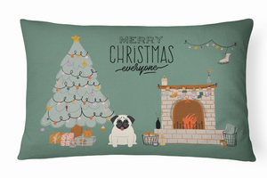 Christmas Everyone Dog Art Canvas Fabric Decorative Pillow - 194030362525