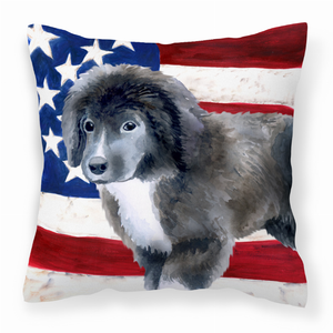 Patriotic With Dog Fabric Decorative Pillow - 652259221752