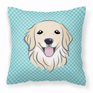 Checkerboard Print With Dog Fabric Decorative Pillow - 615872897940