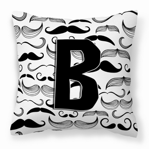 Monogram Letter Moustache Fabric Decorative Pillow - 615872977543