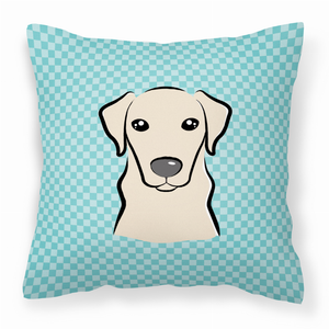 Dog Face Checkerboard Design Fabric Decorative Pillow - 615872896257