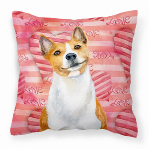 Dog With Love Stripes Fabric Decorative Pillow - 652259222551
