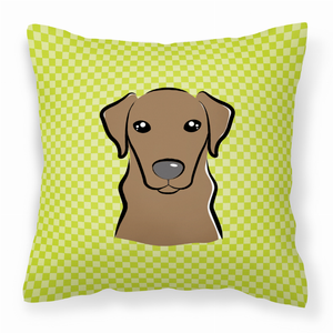 Dog Face Checkerboard Design Fabric Decorative Pillow - 615872897612
