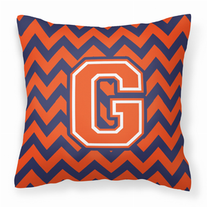 Monogram Letter Chevron Fabric Decorative Pillow - 638508316509