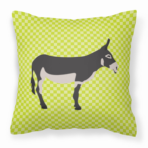 Green Check Themed Fabric Decorative Pillow - 638508932754