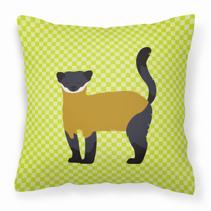 Green Check Themed Fabric Decorative Pillow - 638508933058