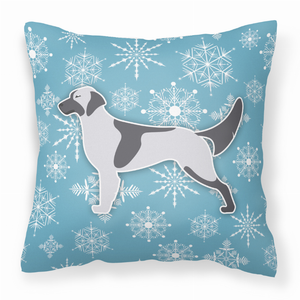 Winter Snowflake Dog Profile Art Fabric Decorative Pillow - 638508509642