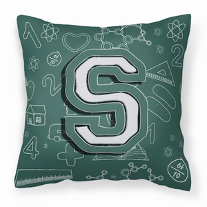 Monogram Letter Back to School Fabric Decorative Pillow - 615872977970
