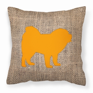 Carolines Treasures, Inc Dog Silhouette Burlap Fabric Decorative Pillow, Burlap Fabric, Outdoor, Durable Patio Cushion