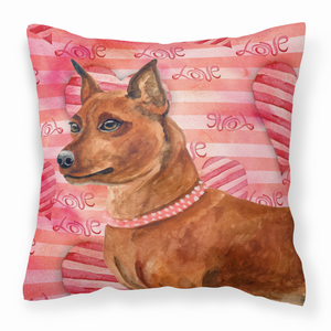 Dog With Love Stripes Fabric Decorative Pillow - 652259222193