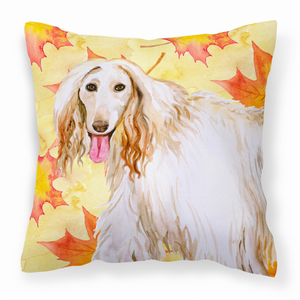 Dog With Fall Design Fabric Decorative Pillow - 652259224395