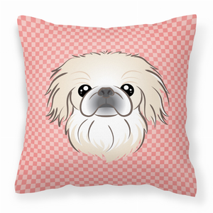 Dog Face Checkerboard Design Fabric Decorative Pillow - 615872896868