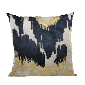 Plutus Velvet Glamour Black, Gold, Cream Handmade Luxury Pillow - 710594789884
