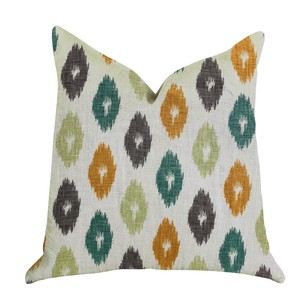 Plutus Wild Ingrid Ikat Multi Color Luxury Throw Pillow - 641753666961