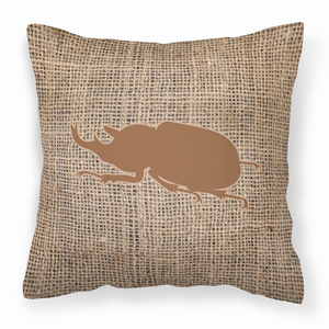 Insects Burlap Fabric Decorative Pillow - 615872541737