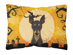 Halloween Dog Art Canvas Fabric Decorative Pillow - 638508129451