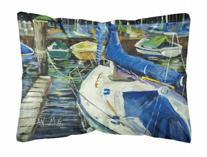 Boat Painting Fabric Decorative Pillow - 615872950669