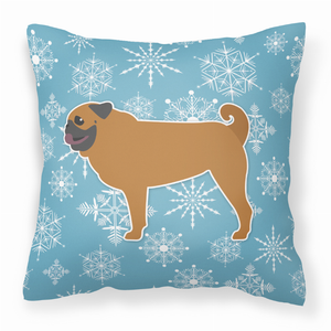 Winter Snowflake With Dog Fabric Decorative Pillow - 638508515308