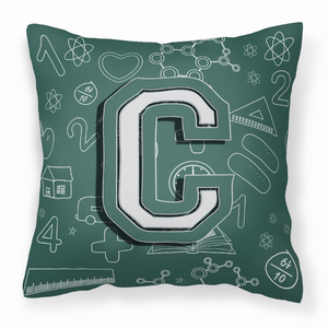 Monogram Letter Back to School Fabric Decorative Pillow - 615872977819