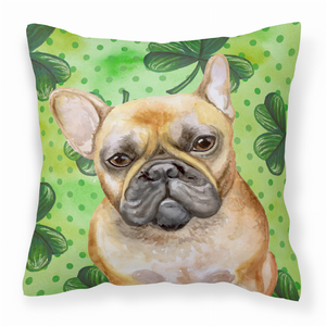 St Patrick's With Dog Fabric Decorative Pillow - 652259223381