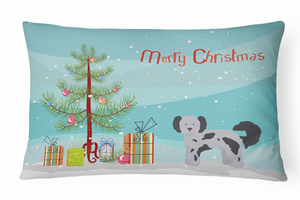 Christmas Tree Dog Art Canvas Fabric Decorative Pillow Style 2 - 194030036907