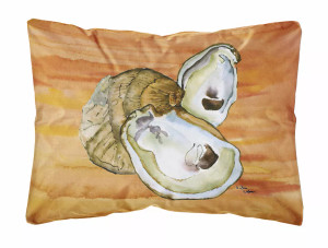 Oyster Canvas Fabric Decorative Pillow - 615872794713