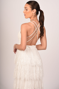 Clarise White Lace Maxi Dress - 196044951825