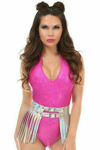 Hologram Fringe Mini Skirt - 655222123572