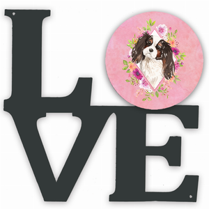 Dog Breed Flowers Design Metal Wall Artwork LOVE - 194030189566