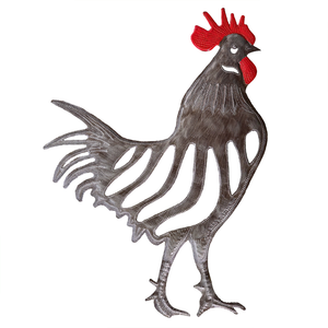 Painted Red Comb and Wattle Rooster - 798118809881